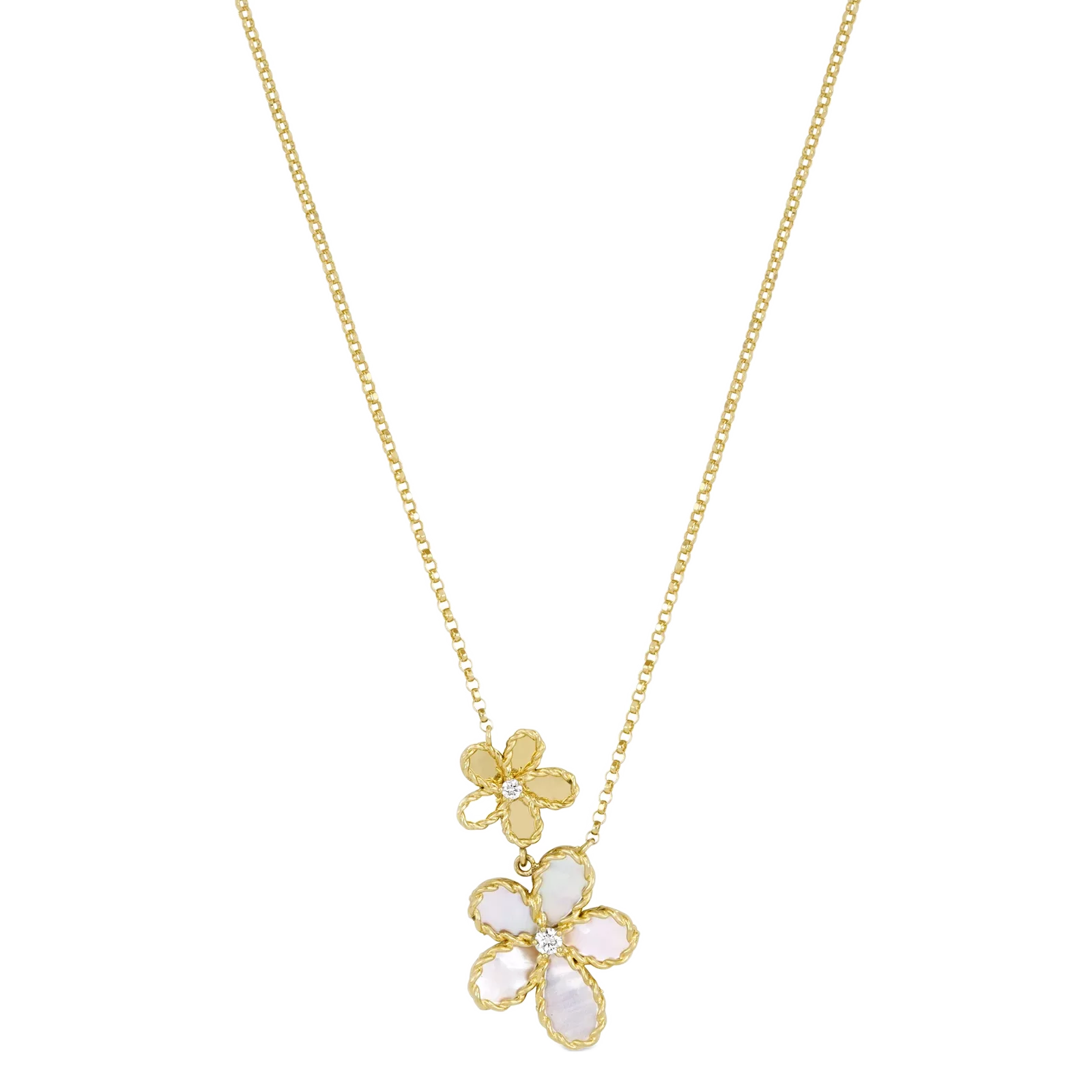 Boyunbağı Roberto Coin Jasmine, sarı qızıl, yaqut, sədəf (5; 0.99) — ADV777CL3713Y