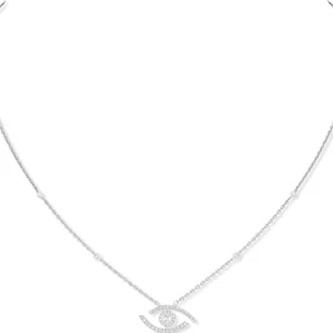 Boyunbağı Messika Lucky Eye, ağ qızıl, brilyant — 07525WG