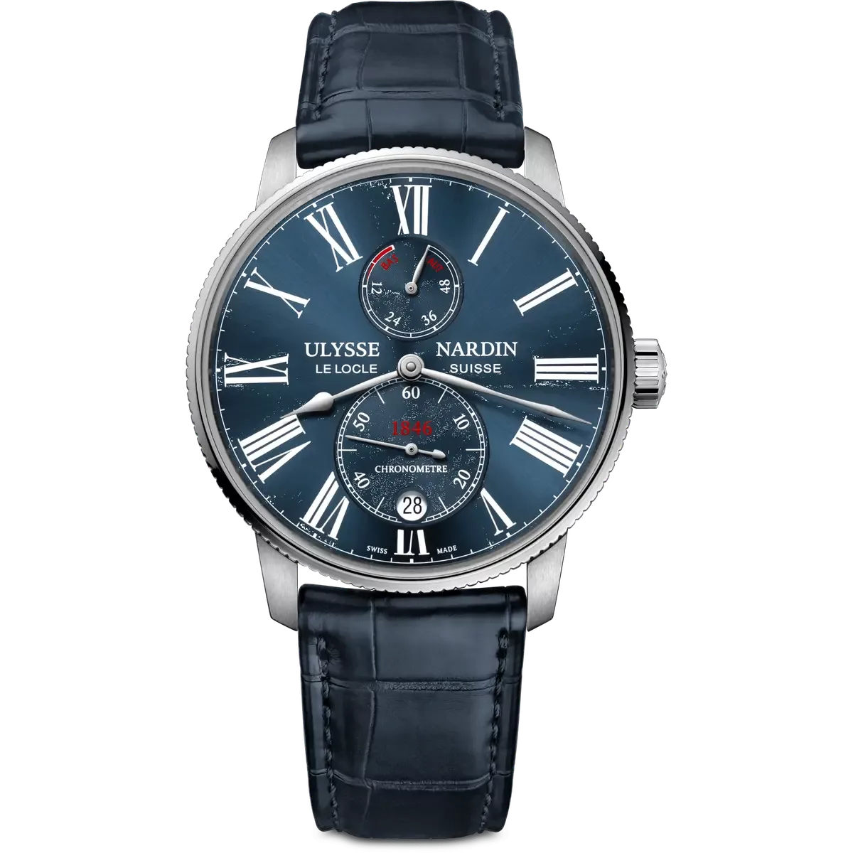 Kişi qol saatı Ulysse Nardin Marine, paslanmayan polad, 42 mm — 118331043