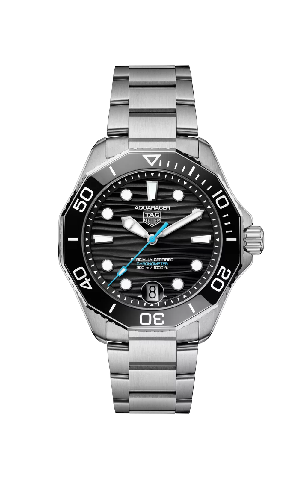 Kişi qol saatı TAG Heuer Aquaracer, donuq/cilalanmış polad, 42 mm — WBP5110BA0013 - Image 6