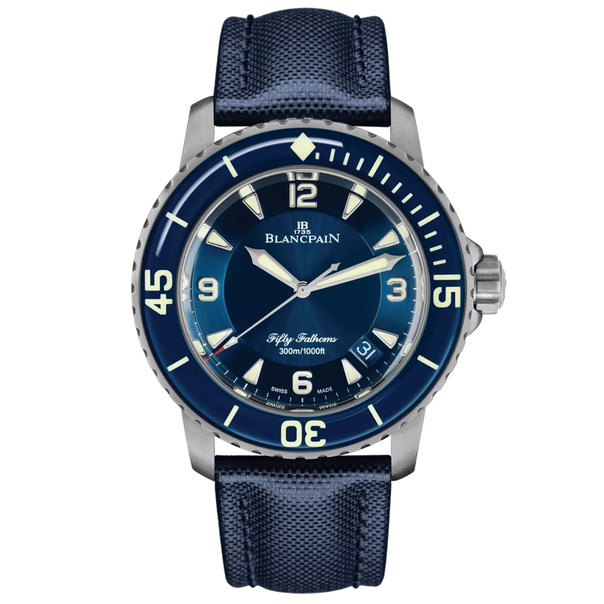 Kişi qol saatı Blancpain The fifty fathoms, titan, 45 mm — 501512B40O52B