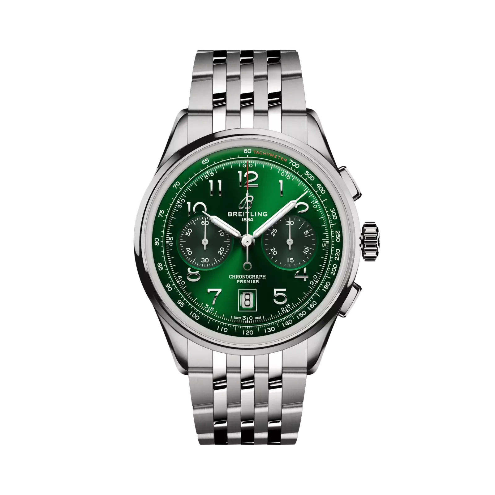 Kişi qol saatı Breitling Premier, paslanmayan polad, 42 mm — AB0145371L1A1
