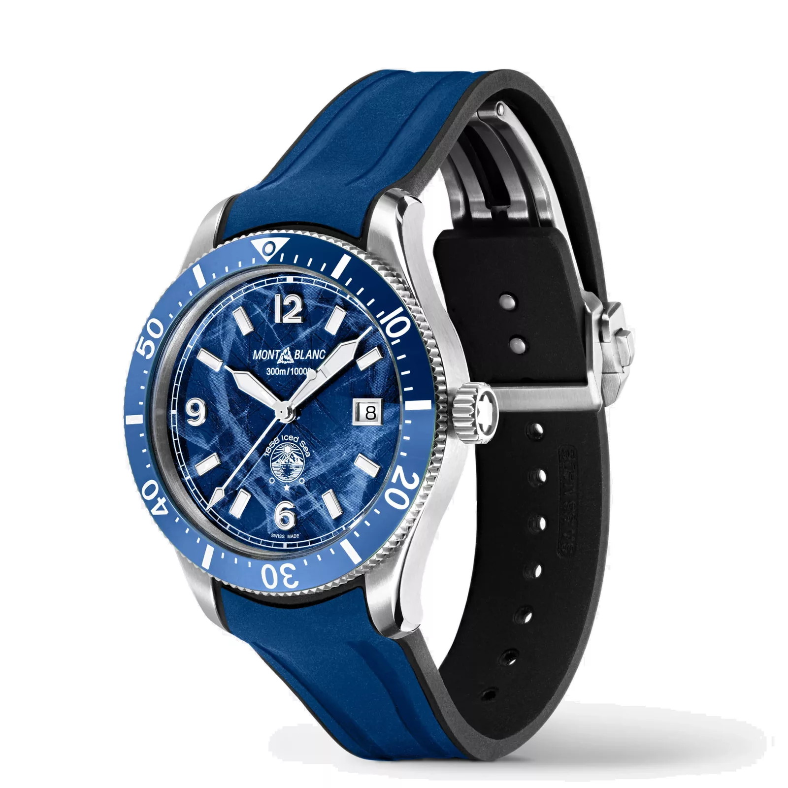 Kişi qol saatı Montblanc Iced sea, paslanmayan polad, 41 mm — 129370 - Image 4
