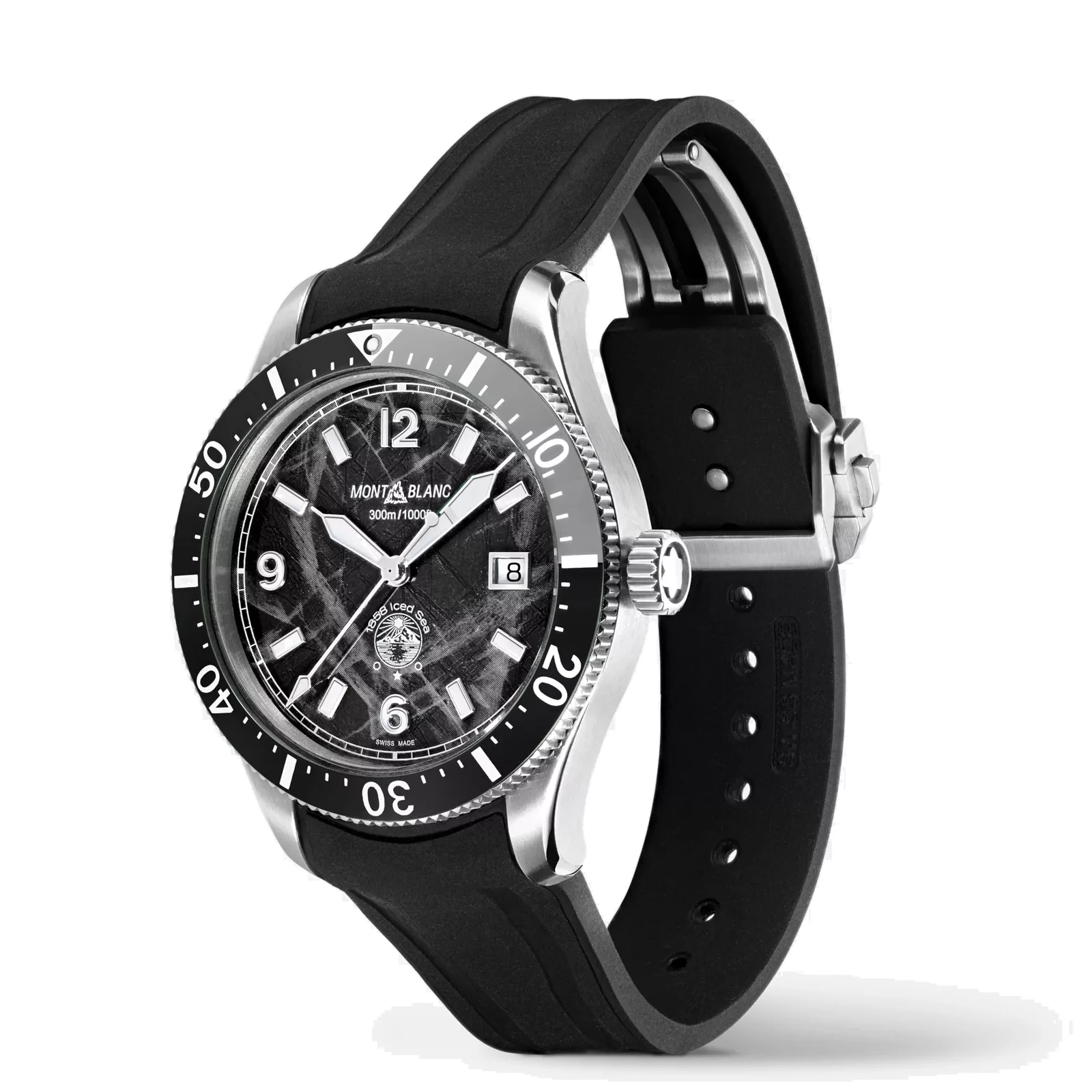 Kişi qol saatı Montblanc Iced sea, paslanmayan polad, 41 mm — 129372 - Image 4