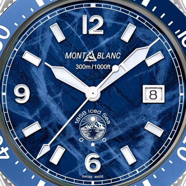 Kişi qol saatı Montblanc Iced sea, paslanmayan polad, 41 mm — 129370 - Image 6
