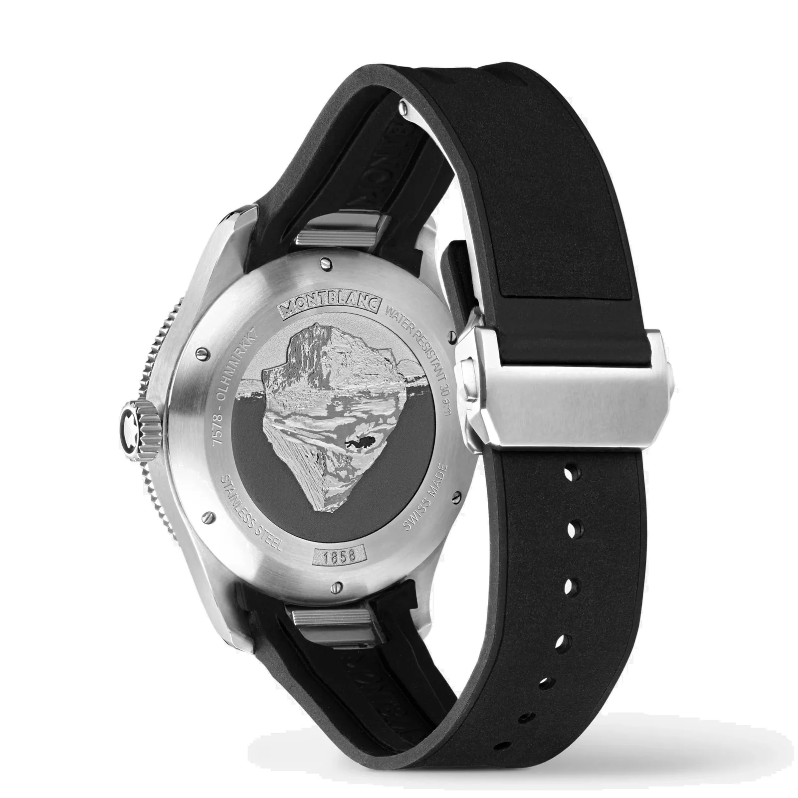 Kişi qol saatı Montblanc Iced sea, paslanmayan polad, 41 mm — 129372 - Image 5