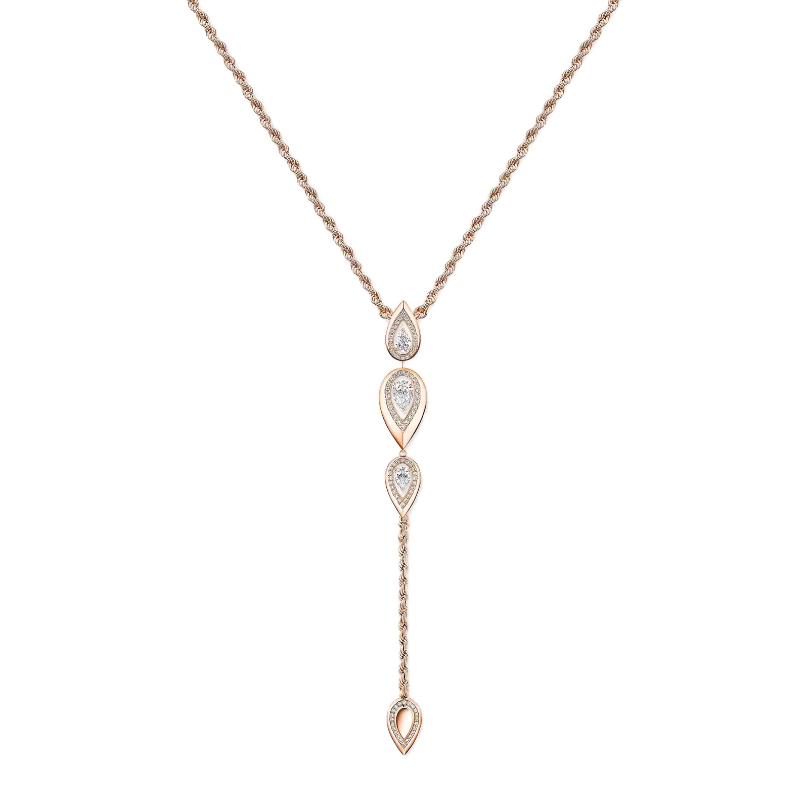 Boyunbağı Messika Fiery, çəhrayı qızıl, brilyant — 13793PG