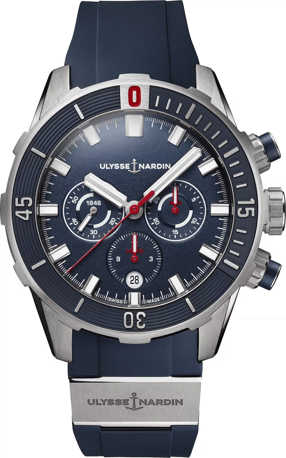 Kişi qol saatı Ulysse Nardin Diver, titan, 44 mm — 15031703A3A