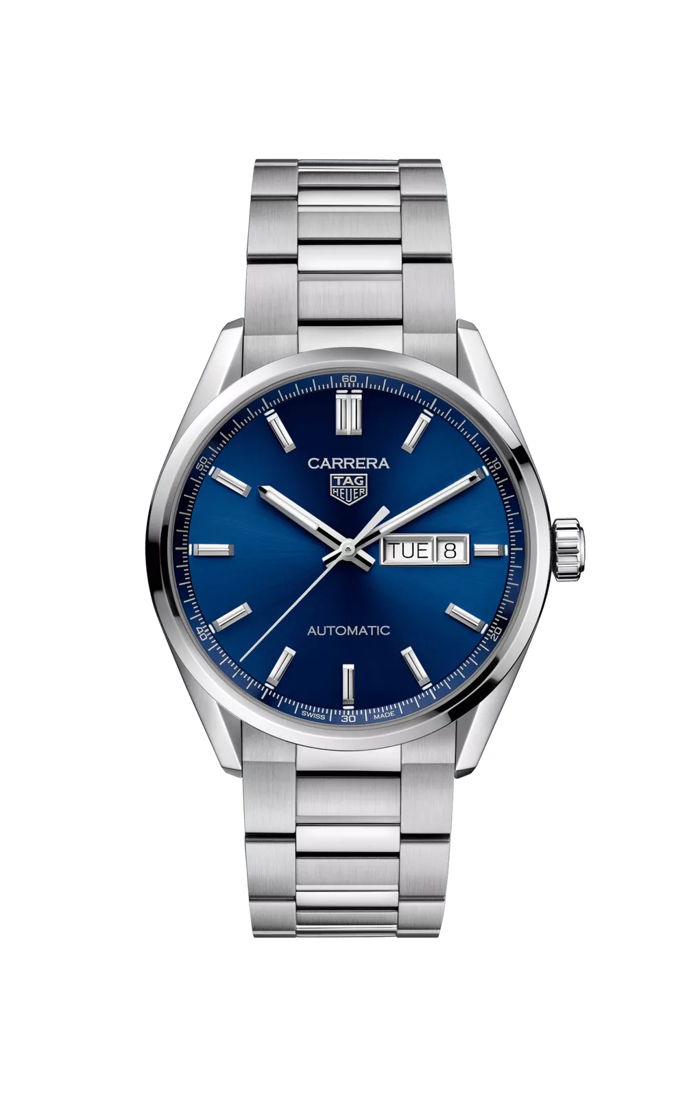 Kişi qol saatı TAG Heuer Carrera, donuq/cilalanmış polad, 41 mm — WBN2012BA0640 - Image 6