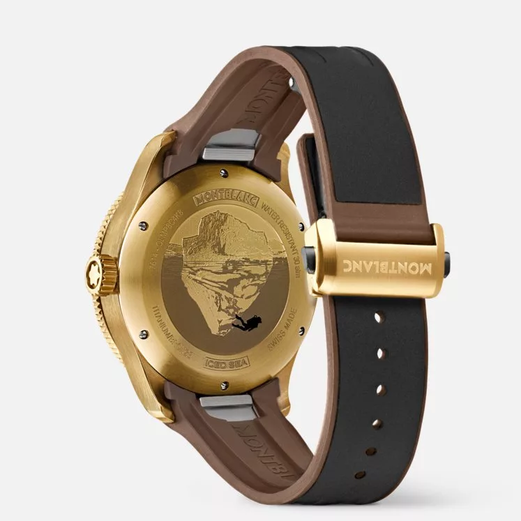 Kişi qol saatı Montblanc Iced sea, paslanmayan polad, 41 mm — 133300 - Image 4