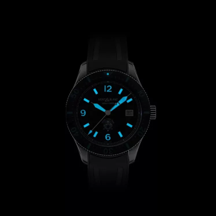 Kişi qol saatı Montblanc Iced sea, paslanmayan polad, 41 mm — 129372 - Image 7