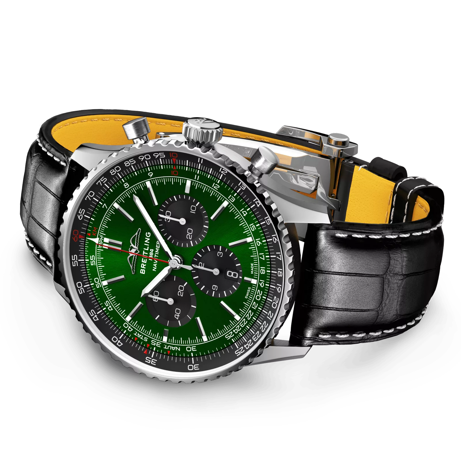 Kişi qol saatı Breitling Navitimer, paslanmayan polad, 46 mm — AB0137241L1P1 - Image 3