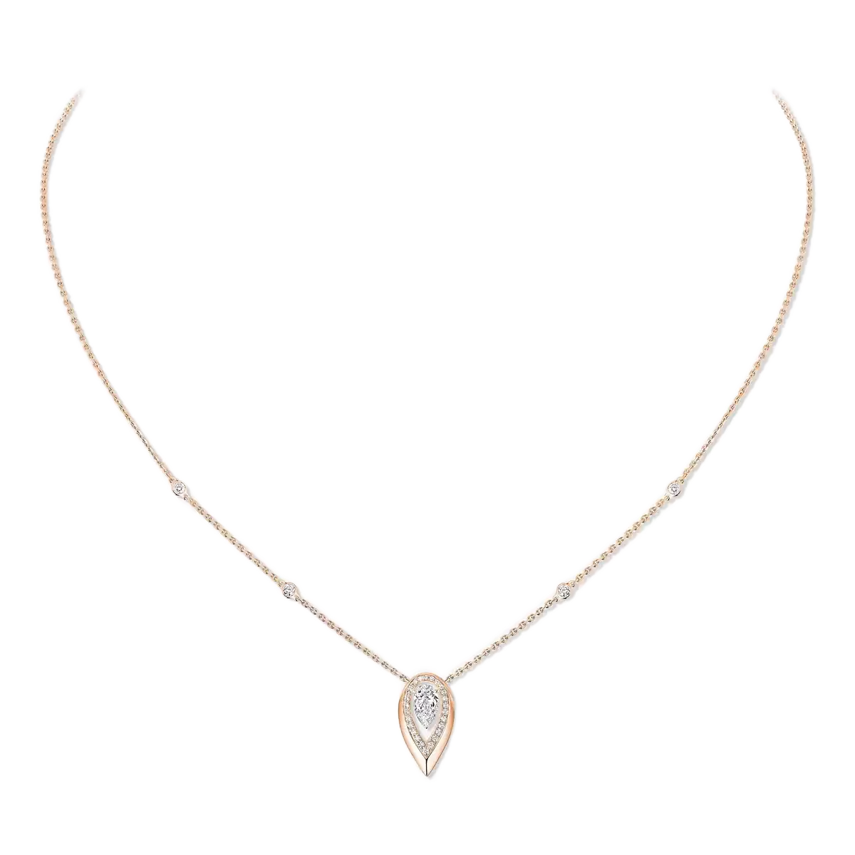 Boyunbağı Messika Fiery, çəhrayı qızıl, brilyant — 14266PG