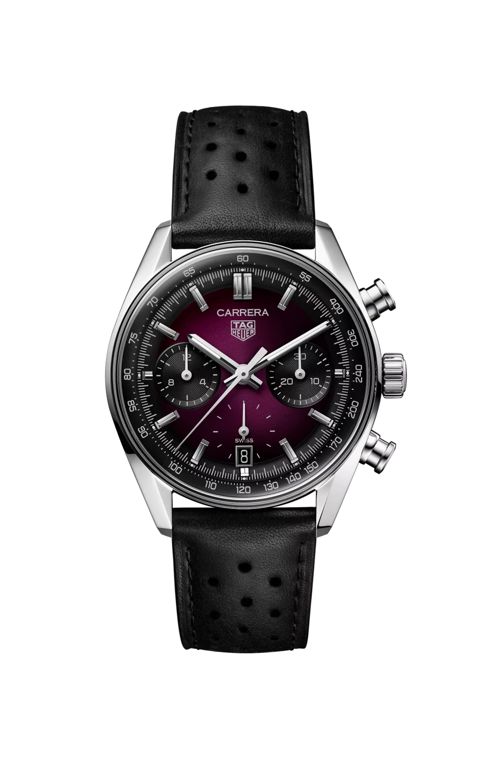 Kişi qol saatı TAG Heuer Carrera, donuq/cilalanmış polad, 39 mm — CBS2219FC6607 - Image 6