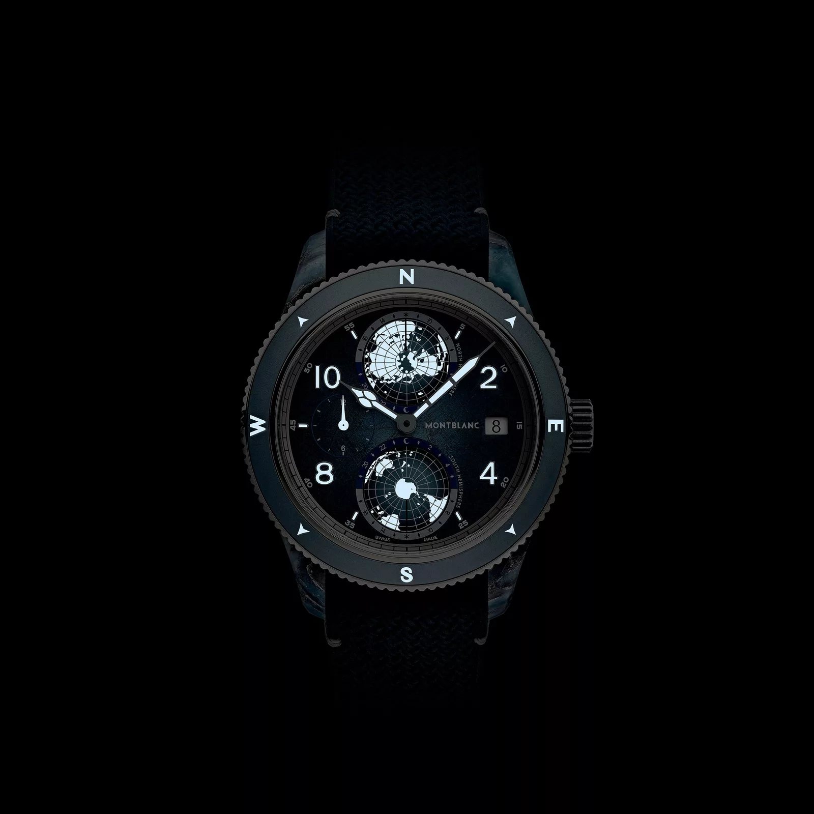 Kişi qol saatı Montblanc Geosphere, titan, 43,5 mm — 134019 - Image 6