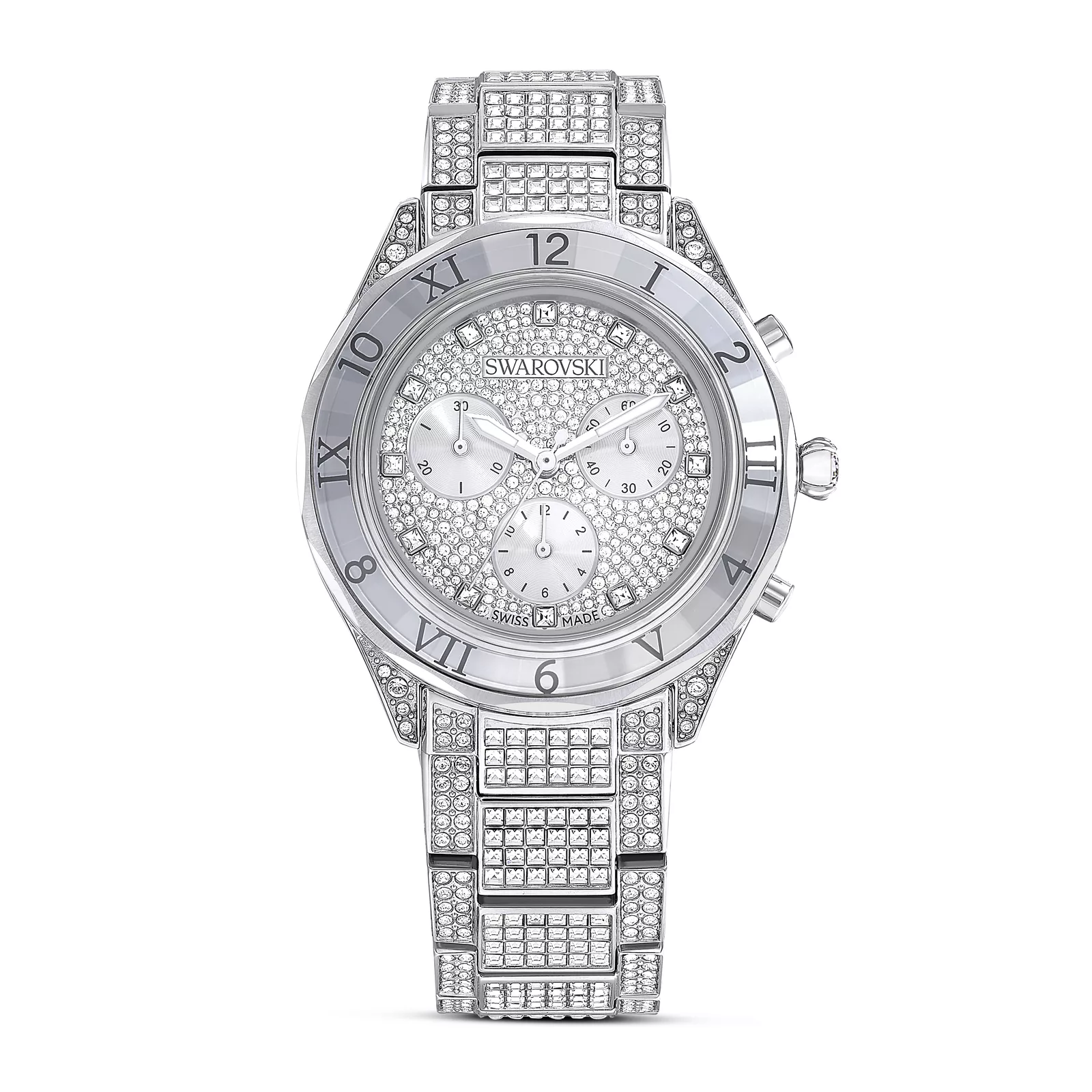Qadın qol saatı Swarovski, paslanmayan polad, 40 mm — 5668845