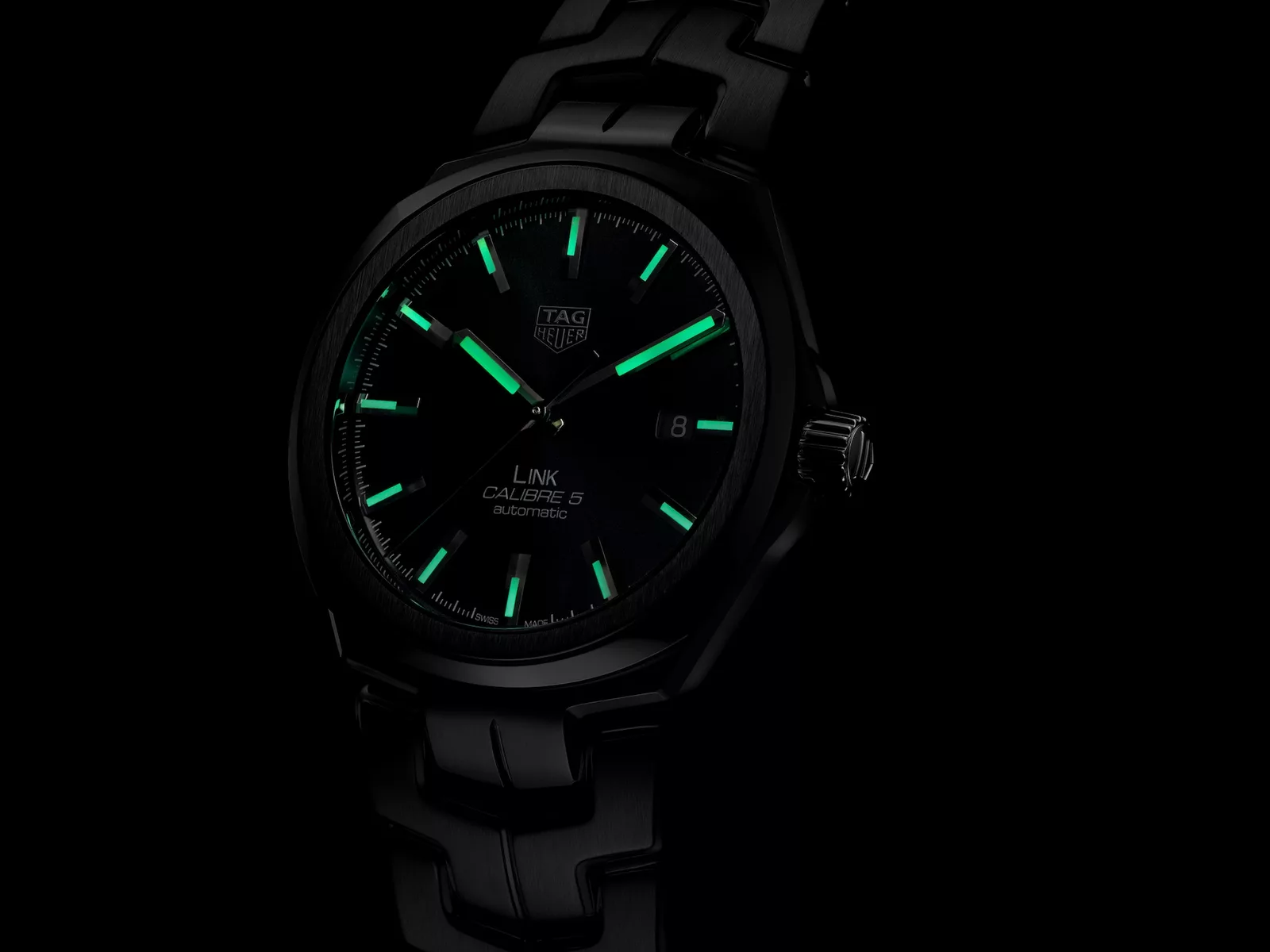 Kişi qol saatı TAG Heuer Link, donuq/cilalanmış polad, 41 mm — WBC2110BA0603 - Image 4