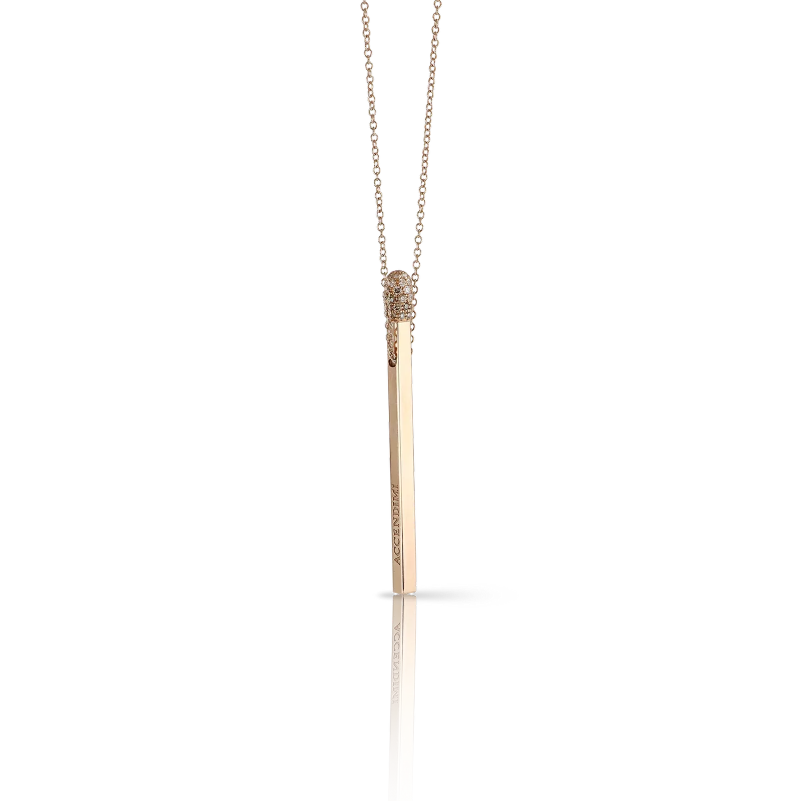 Boyunbağı Pasquale Bruni Accendimi, çəhrayı qızıl, brilyant — 16300R