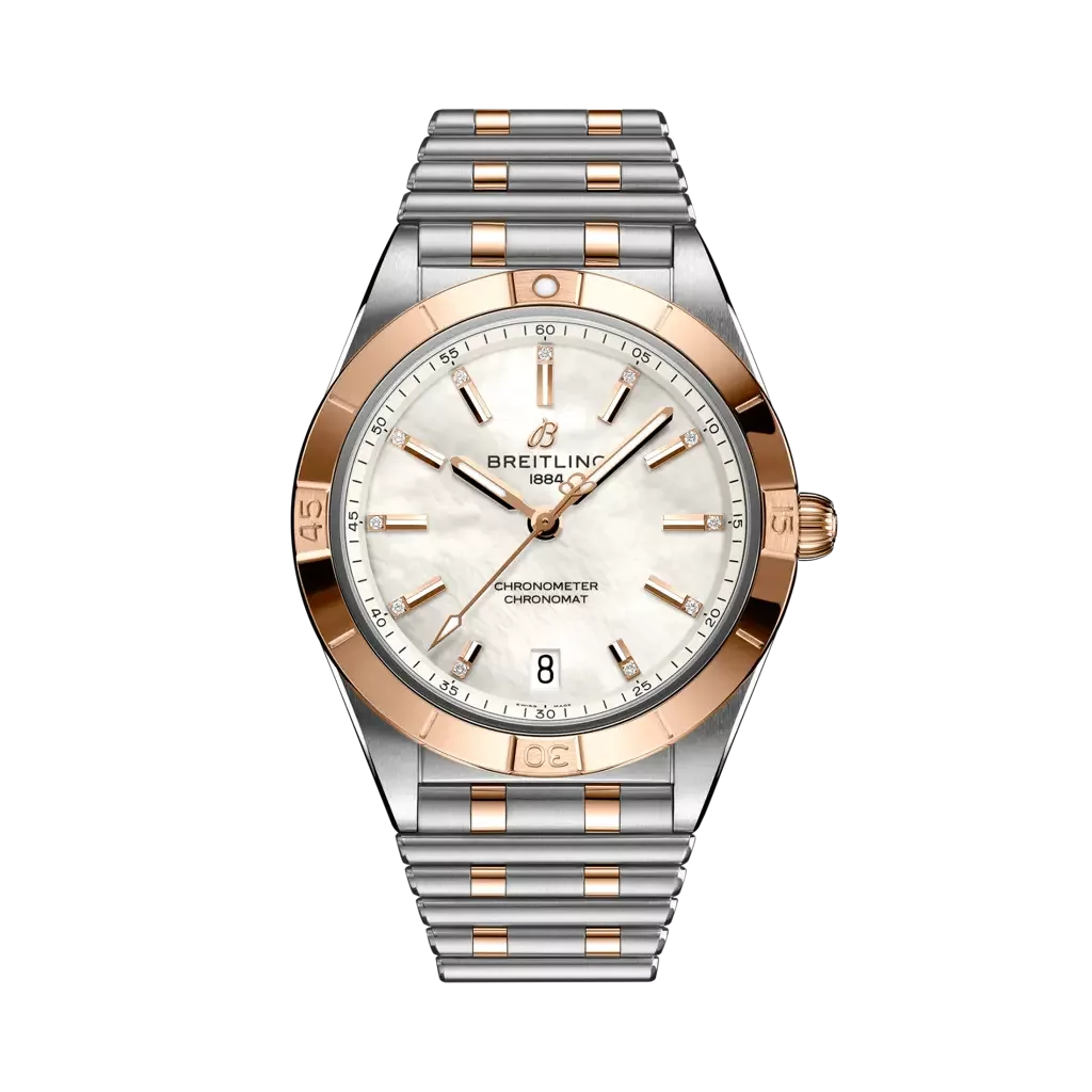 Qadın qol saatı Breitling Chronomat, paslanmayan polad və 18k qırmızı qızıl, 36 mm — U10380101A2U1