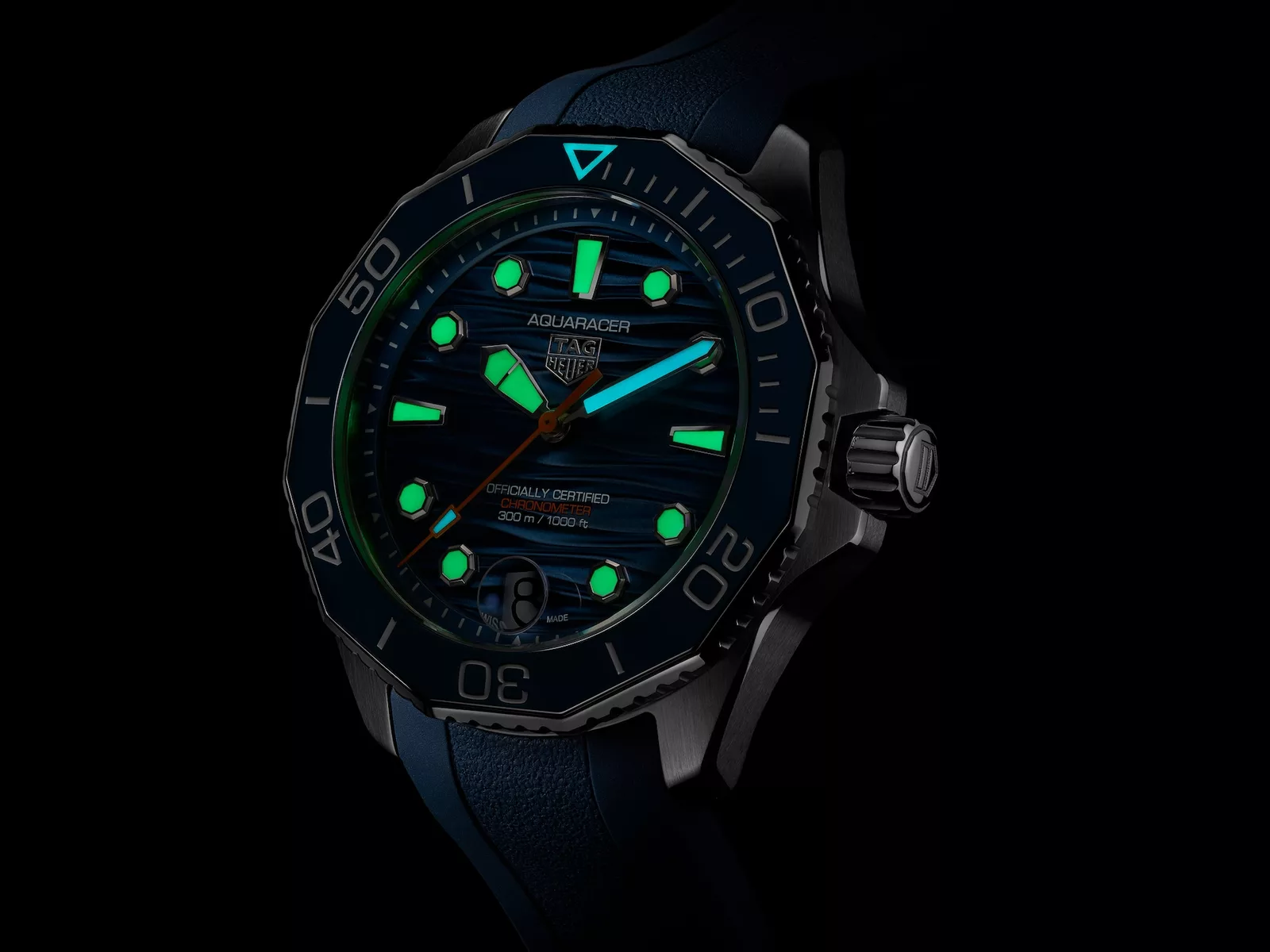 Kişi qol saatı TAG Heuer Aquaracer, donuq/cilalanmış polad, 42 mm — WBP5111FT6259 - Image 4