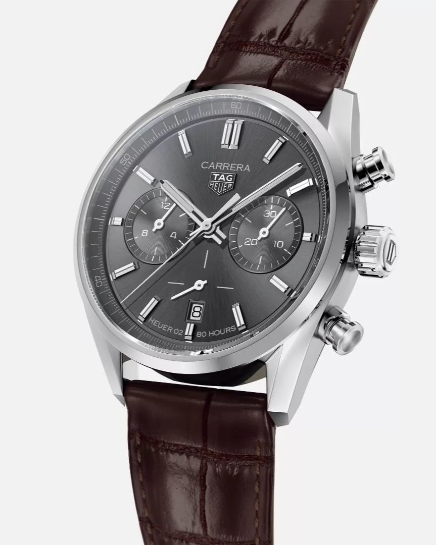 Kişi qol saatı TAG Heuer Carrera, donuq/cilalanmış polad, 42 mm — CBN2012FC6483