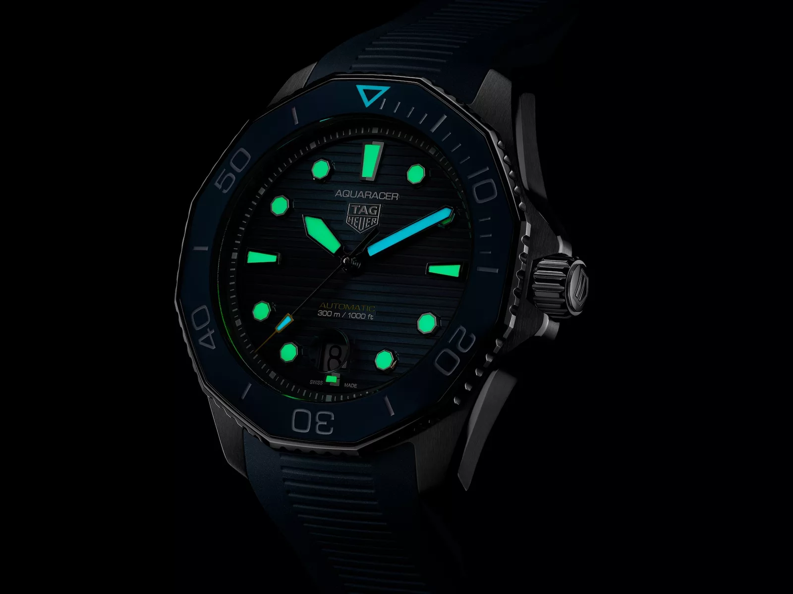 Kişi qol saatı TAG Heuer Aquaracer, donuq/cilalanmış polad, 43 mm — WBP201BFT6198 - Image 4