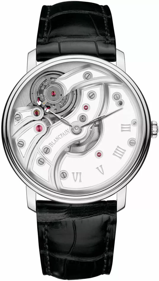 Kişi qol saatı Blancpain Villeret, ağ qızıl, 43 mm — 6616152755B