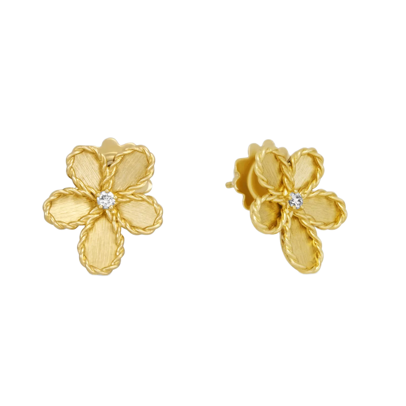 Sırğalar Roberto Coin Jasmine, sarı qızıl, yaqut, brilyant (2; 0.08) — ADR777EA3646Y