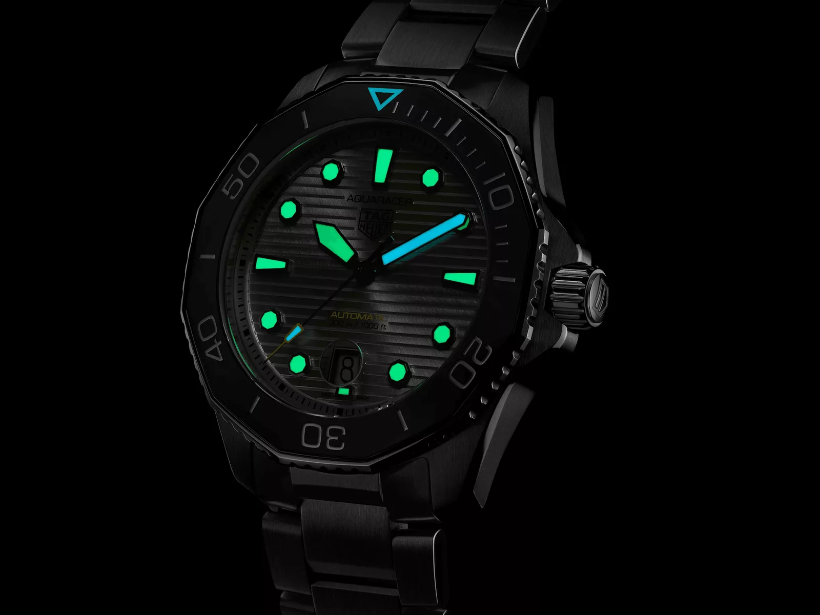 Kişi qol saatı TAG Heuer Aquaracer, donuq/cilalanmış polad, 43 mm — WBP201CBA0632 - Image 4