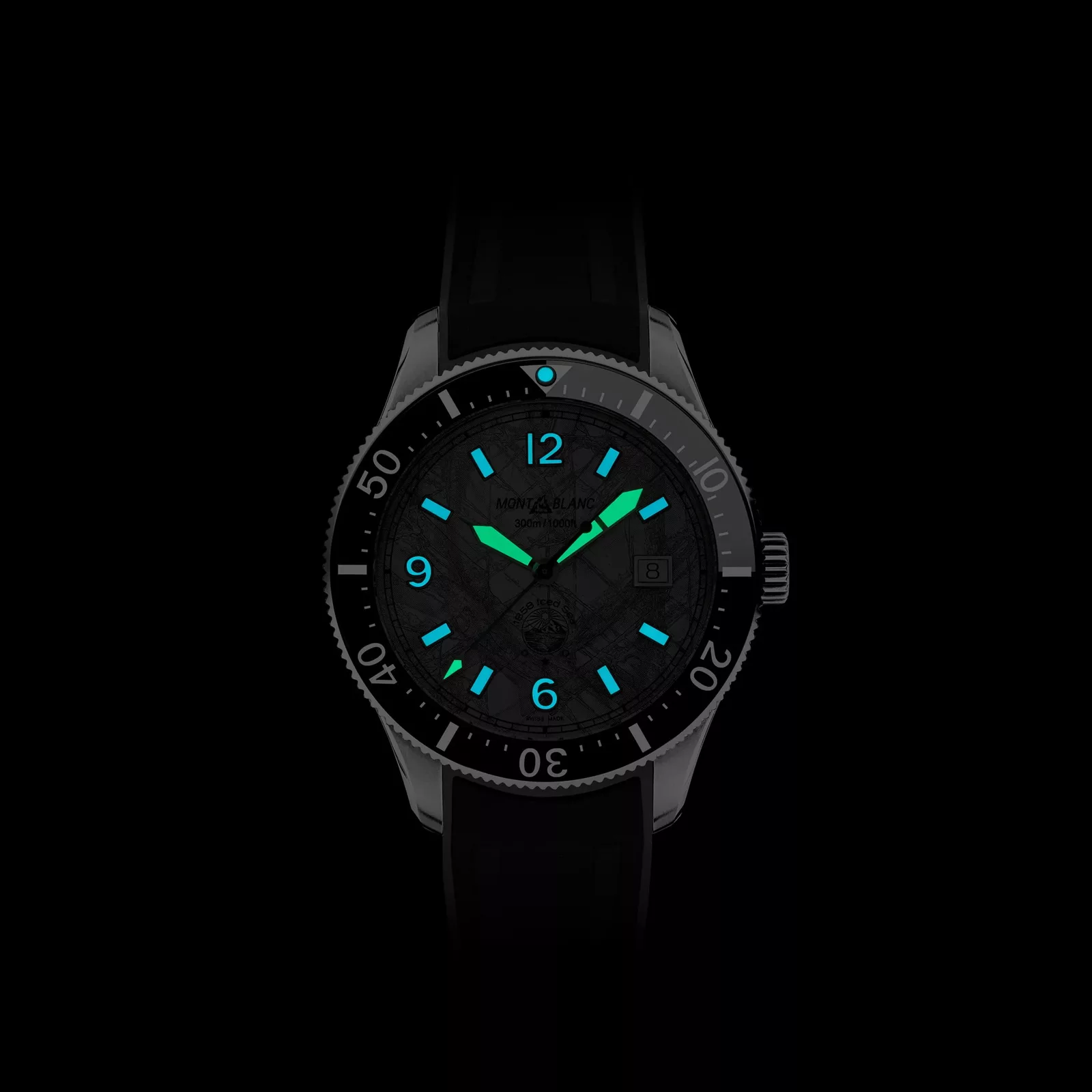 Kişi qol saatı Montblanc Iced sea, paslanmayan polad, 41 mm — 133628 - Image 6