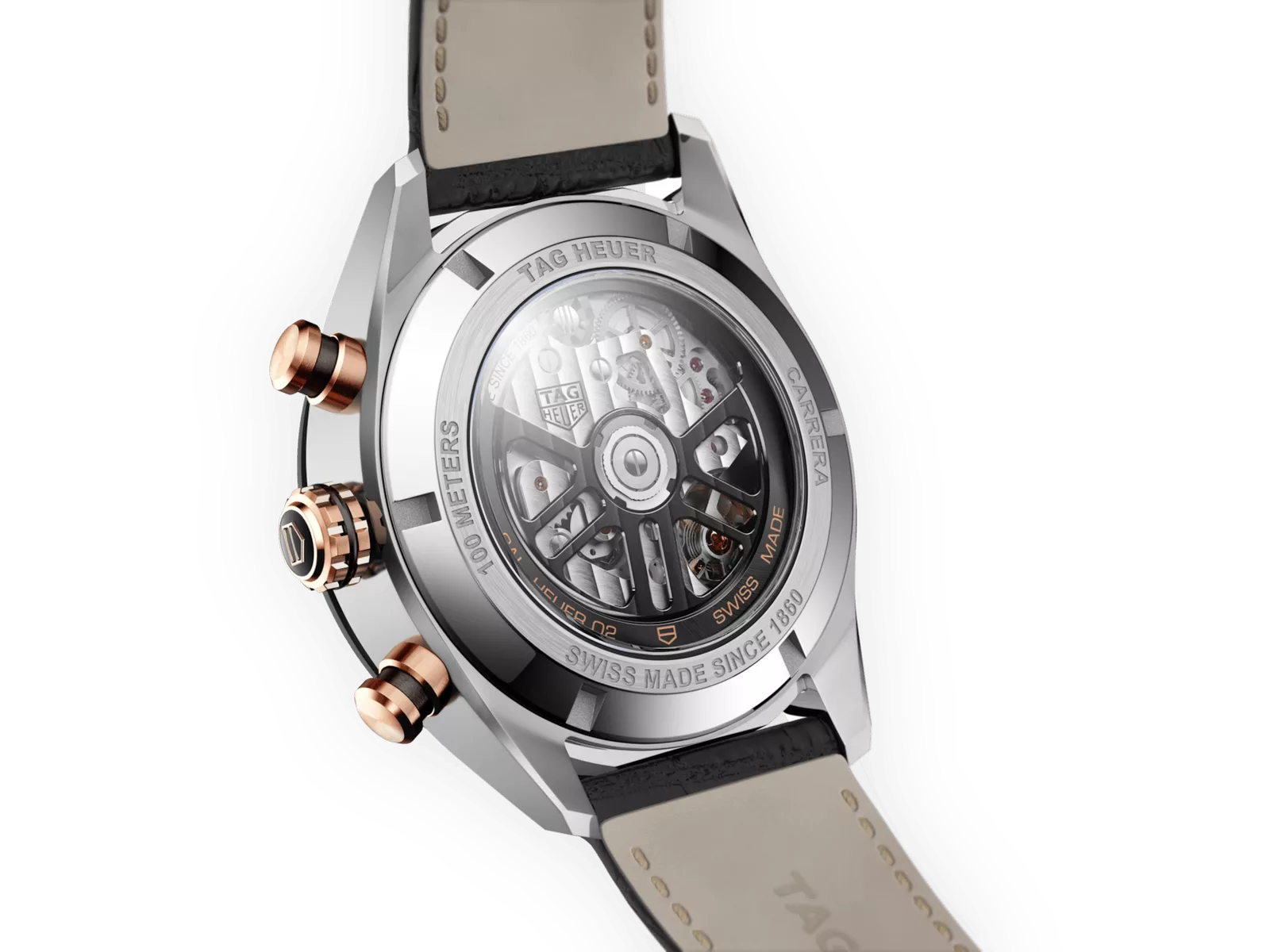 Kişi qol saatı TAG Heuer Carrera, polad, donuq/cilalanmış qızıl və keramika, 44 mm — CBN2A5AFC6481 - Image 3