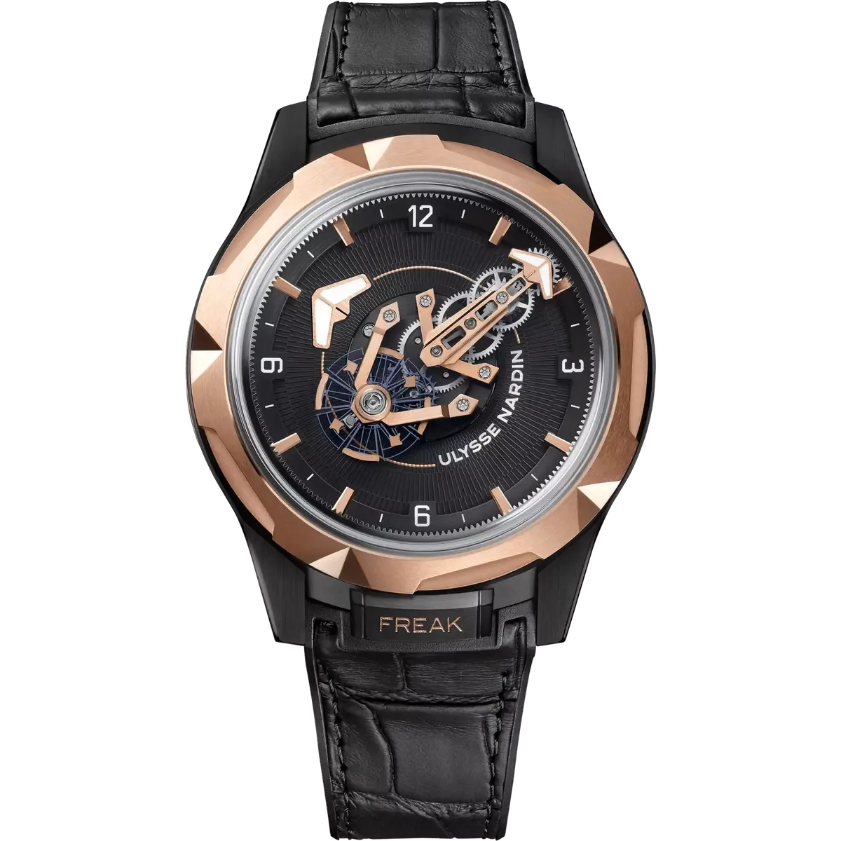 Kişi qol saatı Ulysse Nardin Freak, titan / 18 karatlıq çəhrayı qızıl, 44 mm — 24055002A3C
