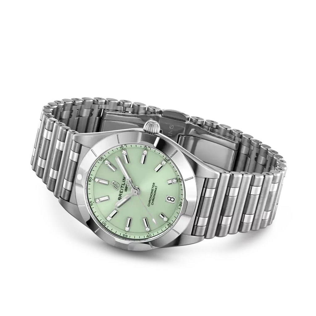 Qadın qol saatı Breitling Chronomat, paslanmayan polad, 32 mm — A77310101L1A1 - Image 3
