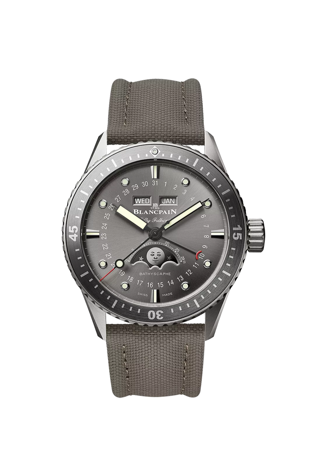 Kişi qol saatı Blancpain The fifty fathoms, titan, 43 mm — 50541210G52A