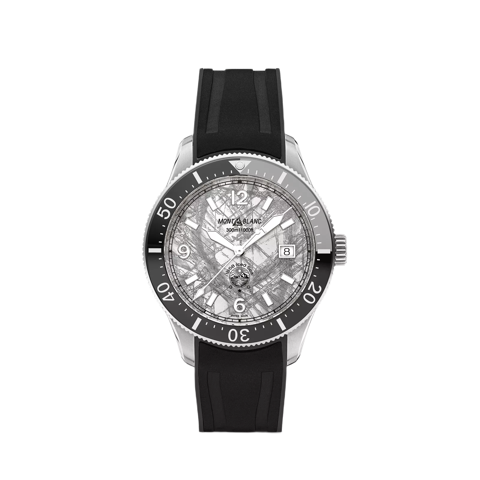 Kişi qol saatı Montblanc Iced sea, paslanmayan polad, 41 mm — 133628