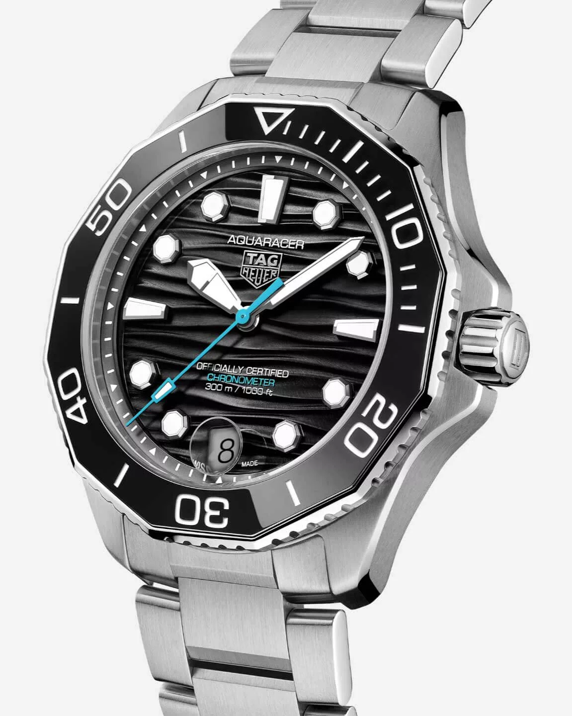 Kişi qol saatı TAG Heuer Aquaracer, donuq/cilalanmış polad, 42 mm — WBP5110BA0013