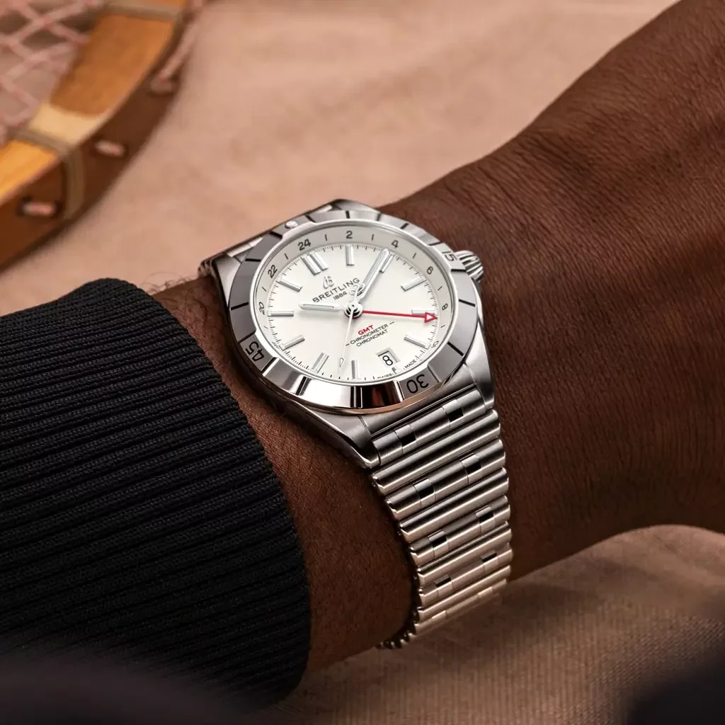 Kişi qol saatı Breitling Chronomat, paslanmayan polad, 40 mm — A32398101A1A1 - Image 5
