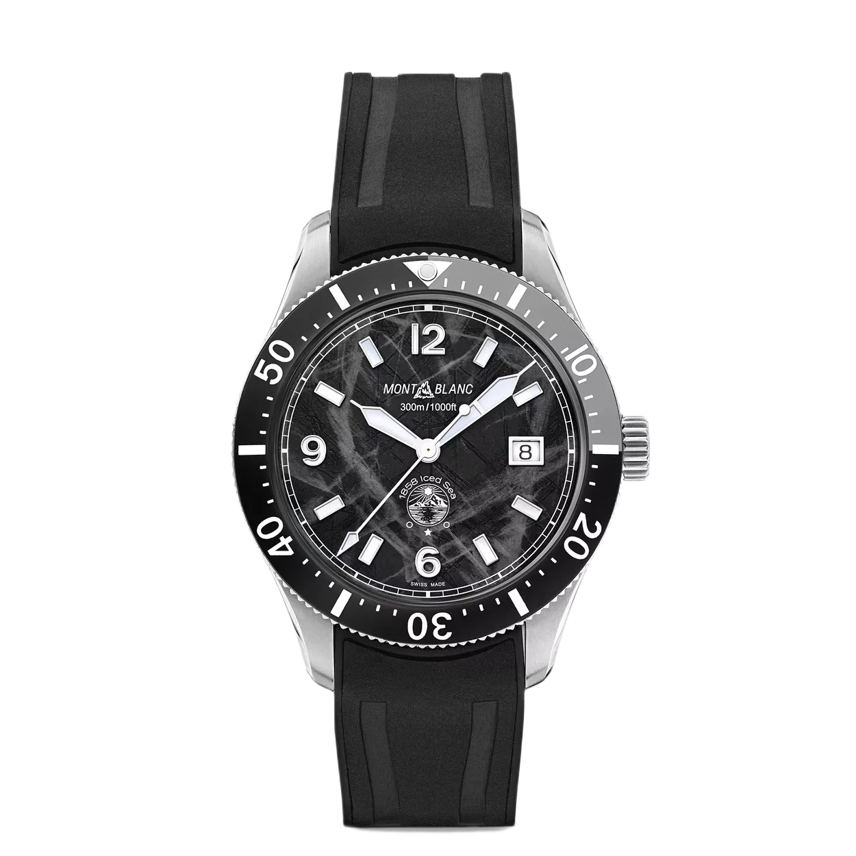 Kişi qol saatı Montblanc Iced sea, paslanmayan polad, 41 mm — 129372