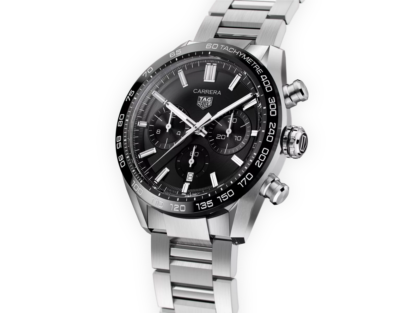 Kişi qol saatı TAG Heuer Carrera, donuq/cilalanmış polad və keramika, 44 mm — CBN2A1BBA0643