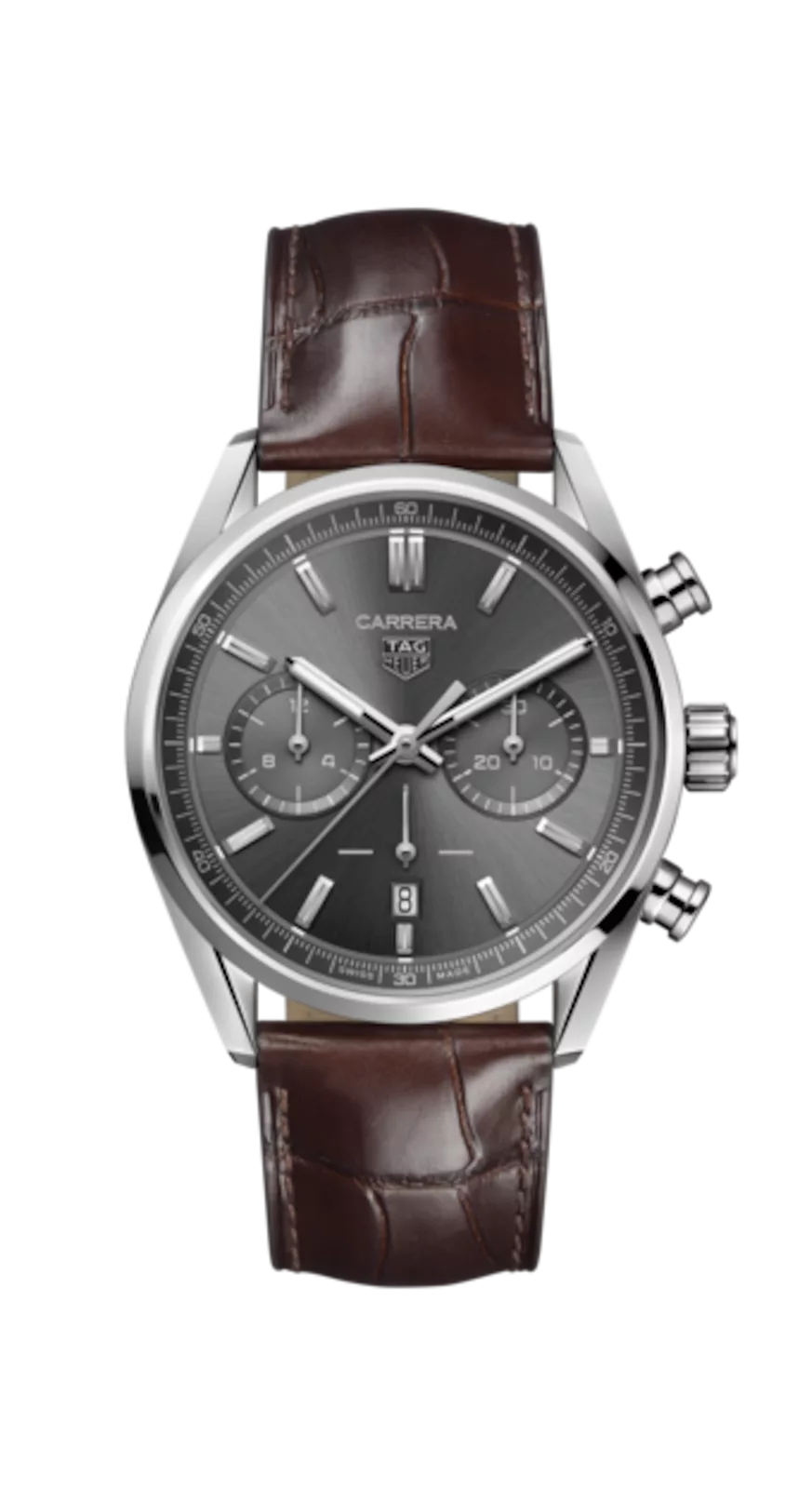 Kişi qol saatı TAG Heuer Carrera, donuq/cilalanmış polad, 42 mm — CBN2012FC6483 - Image 6