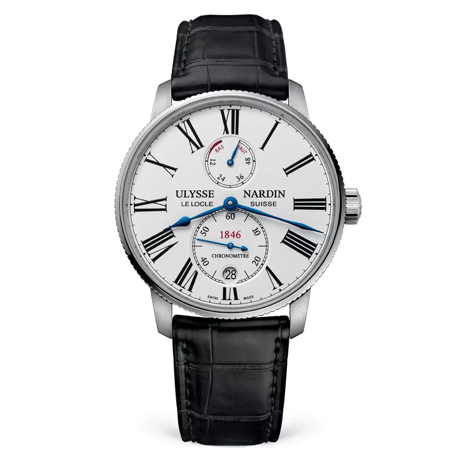 Kişi qol saatı Ulysse Nardin Marine, paslanmayan polad, 42 mm — 118331040