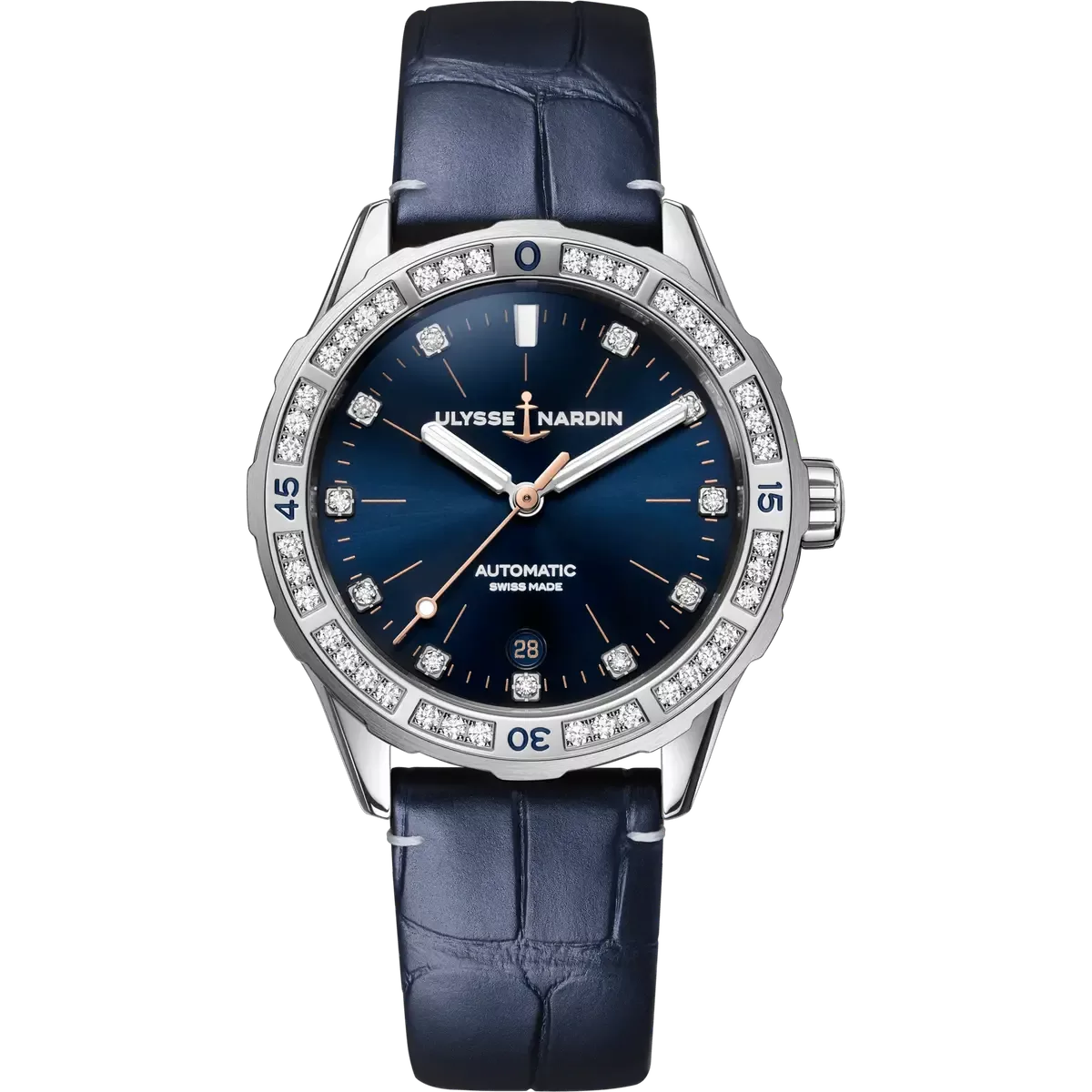 Kişi qol saatı Ulysse Nardin Diver, paslanmayan polad, 39 mm — 8163182B113