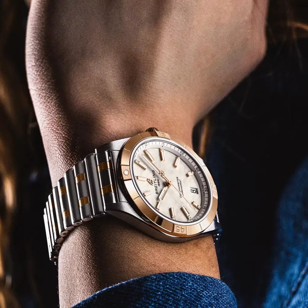 Qadın qol saatı Breitling Chronomat, paslanmayan polad və 18k qırmızı qızıl, 36 mm — U10380101A2U1 - Image 5