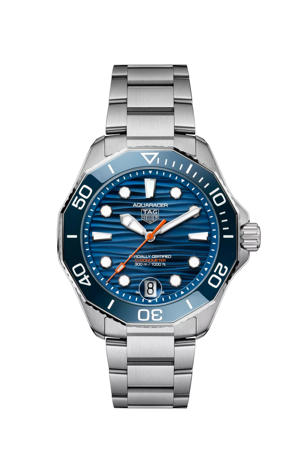Kişi qol saatı TAG Heuer Aquaracer, donuq/cilalanmış polad, 42 mm — WBP5111BA0013 - Image 6