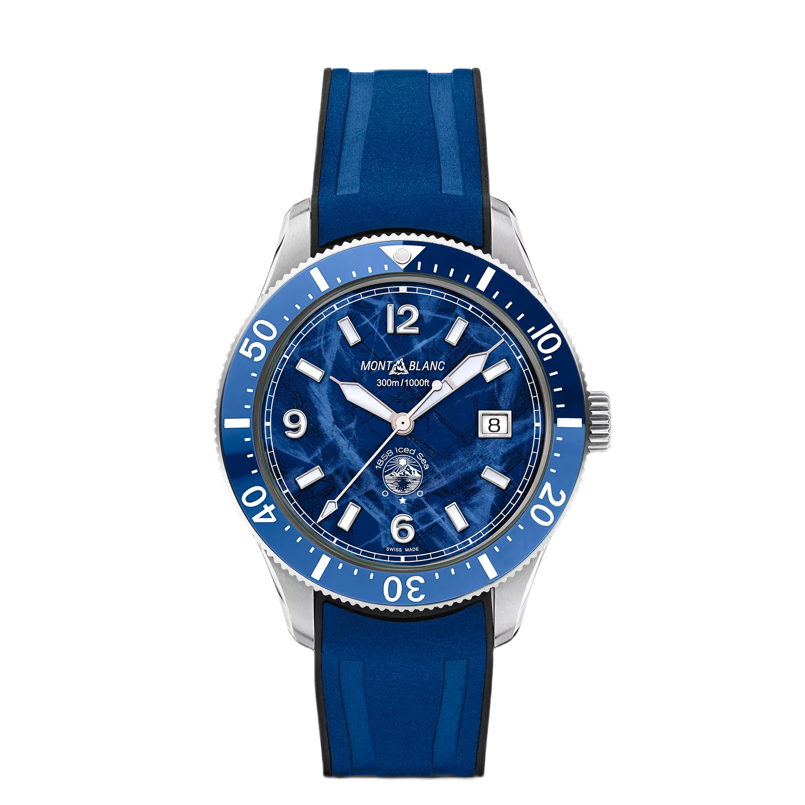 Kişi qol saatı Montblanc Iced sea, paslanmayan polad, 41 mm — 129370