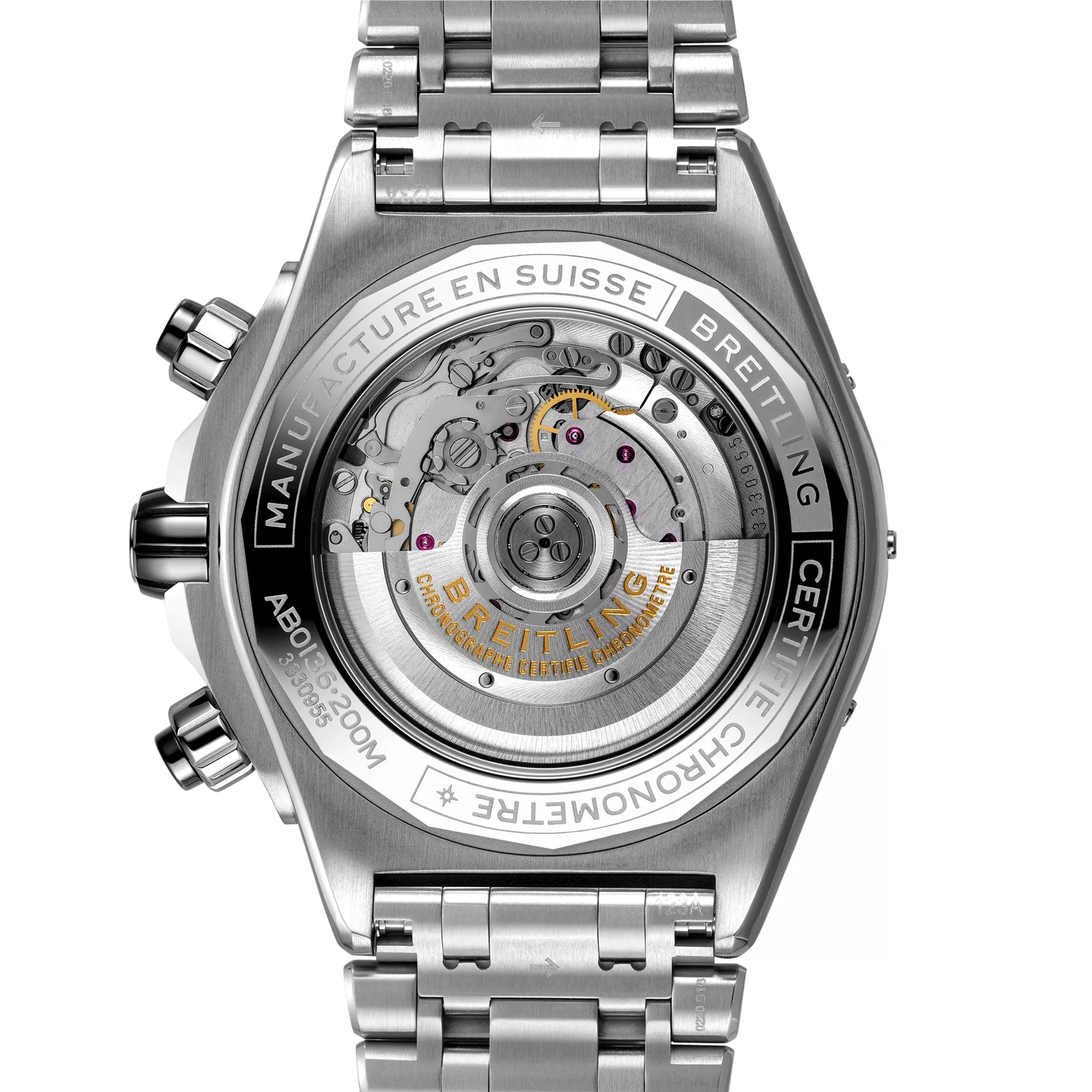 Kişi qol saatı Breitling Chronomat, paslanmayan polad, 44 mm — AB0136251B1A1 - Image 4