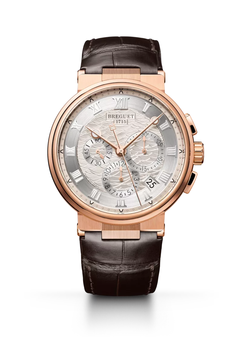 Kişi qol saatı Breguet Marine, çəhrayı qızıl, 42,3 mm — 5527BR129WV