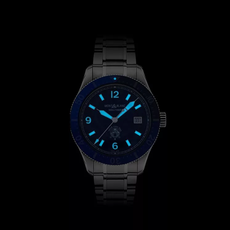 Kişi qol saatı Montblanc Iced sea, paslanmayan polad, keramika, 41 mm — 129369 - Image 5
