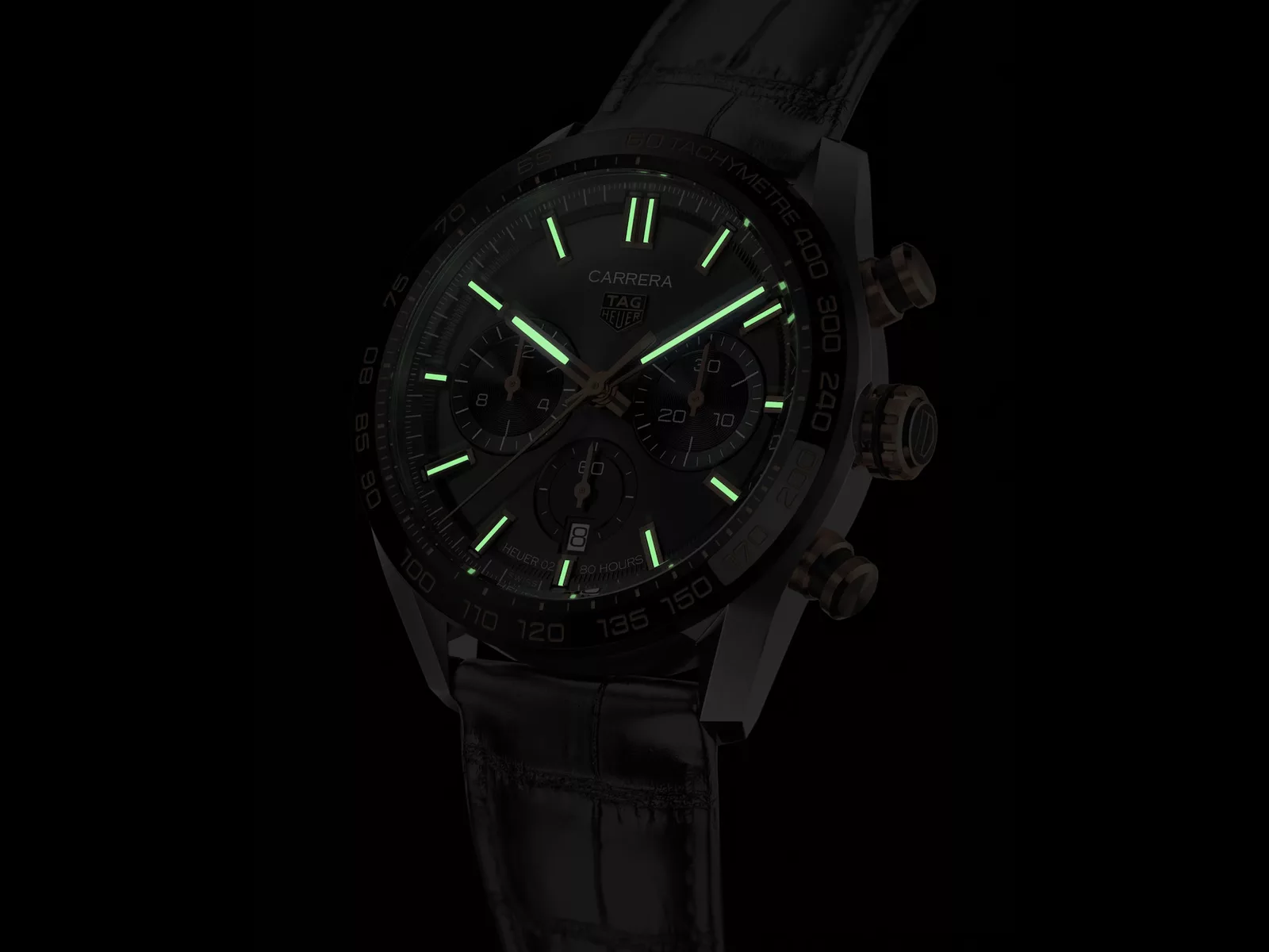 Kişi qol saatı TAG Heuer Carrera, polad, donuq/cilalanmış qızıl və keramika, 44 mm — CBN2A5AFC6481 - Image 4