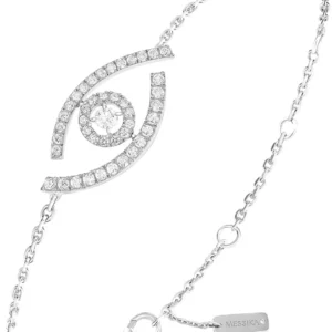 Bilərzik Messika Lucky Eye, ağ qızıl, brilyant — 10035WG
